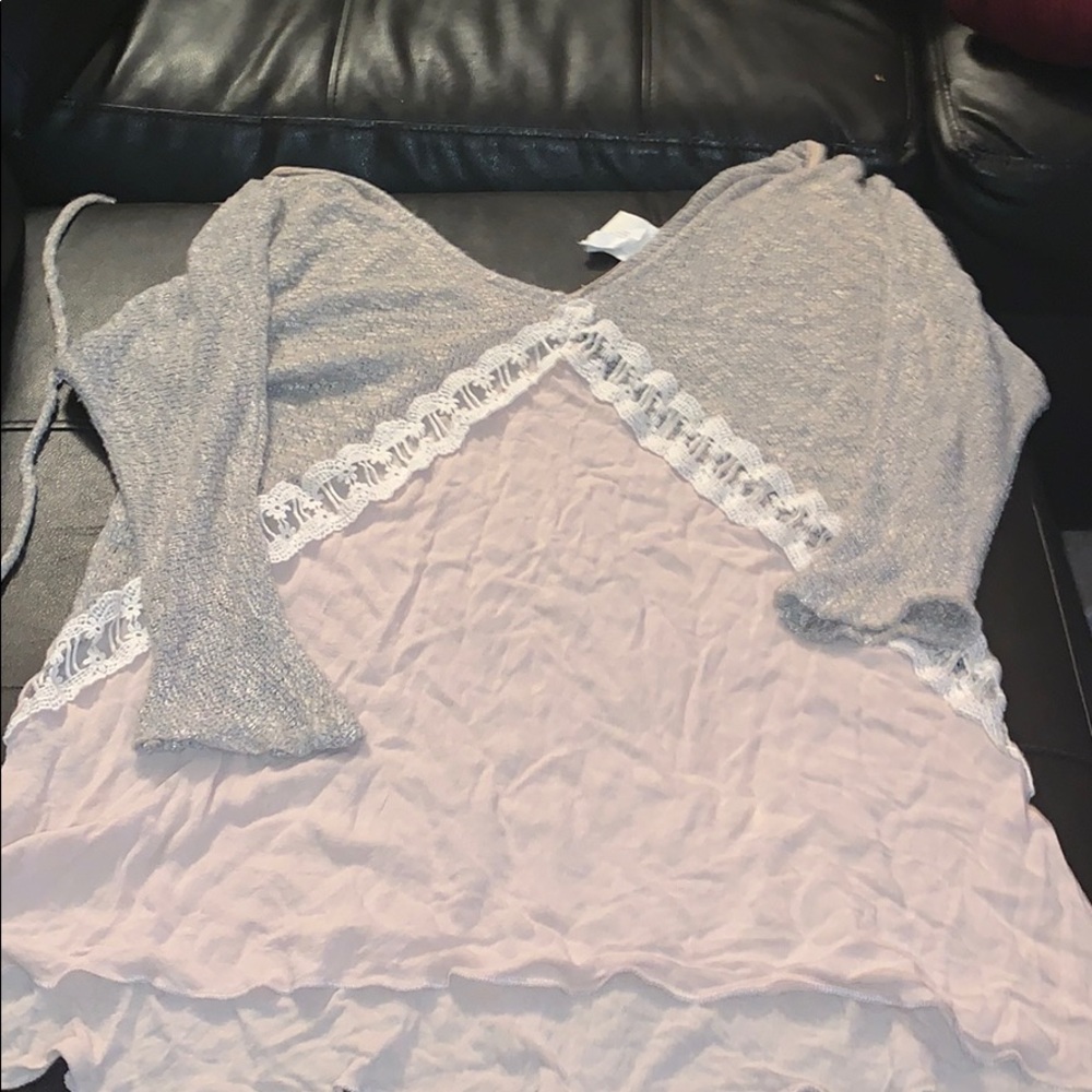 Day trip blouse that ties in the back.